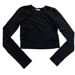 CHAM Long Sleeve Crop Top in Black